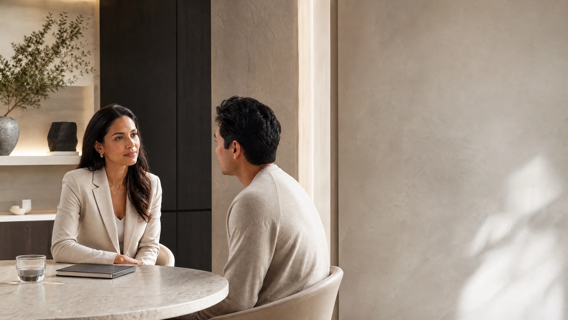 Private clinical consultation between a provider and an adult client